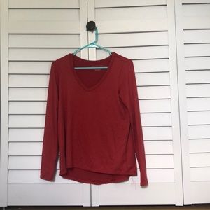 American eagle long sleeve red shirt